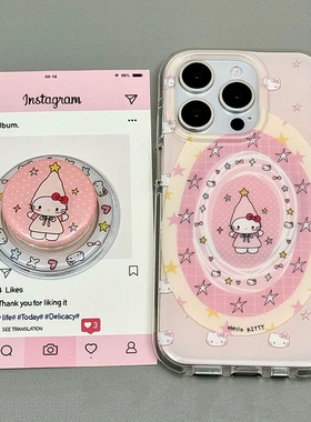 磁吸支架适用华为荣耀100甜美90华为magic6pro/80GT手机壳70se/X20/300魔法帽卡通猫400i+畅玩50plus软套少女