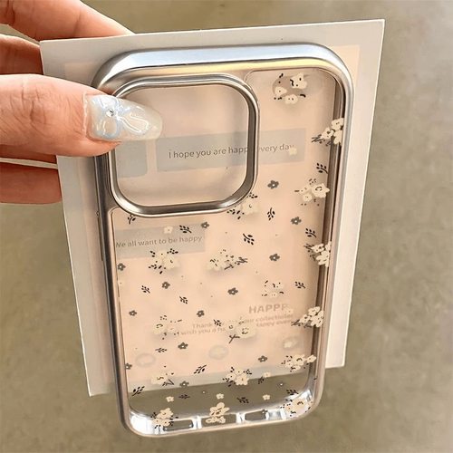 新款电镀适用华为pura70手机壳nova12/11/10SE/9876简约清新碎花MATE40pro/p20/p50软畅享10麦芒20/P60/P30女