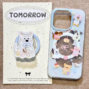 36摇摇乐西高地A16可爱S20手机壳A22 56国际版 S21fe软54 Note20 磁吸支架适用三星S25ultra A71女款