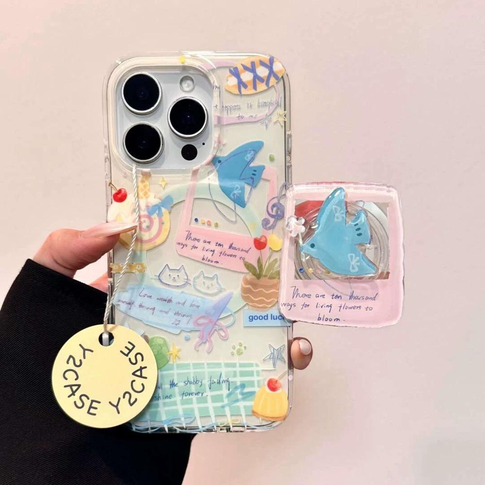 磁吸支架适用oppoA3/reno10/4se手机壳findx7/5pro田野风涂鸦旋转燕子秋A56/32/a57女K11x/97/93s软套8国际版