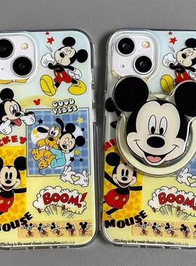 磁吸支架适用opporealmeGT5pro/neo9/6se手机壳V50/11/GT3女款8经典日韩可爱卡通老鼠Q2/5i真我x7pro新23软z4