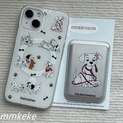 磁吸支架适用opporealmeGT5pro/neo9/6se手机壳V50/11/GT3女8可爱玩趣斑点狗卡包Q2/5i真我x7pro保护套23软z4