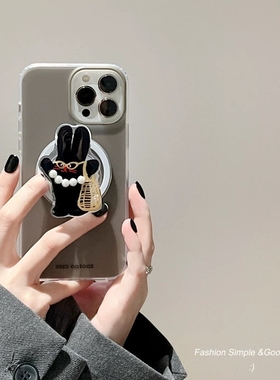 ins磁吸支架适用vivoiQOO12/11s/10/97手机壳neo9/8pro潮酷黑色7Se/Z8/Z6墨镜兔子U3/5e个性Z5x/Z1x女款软套