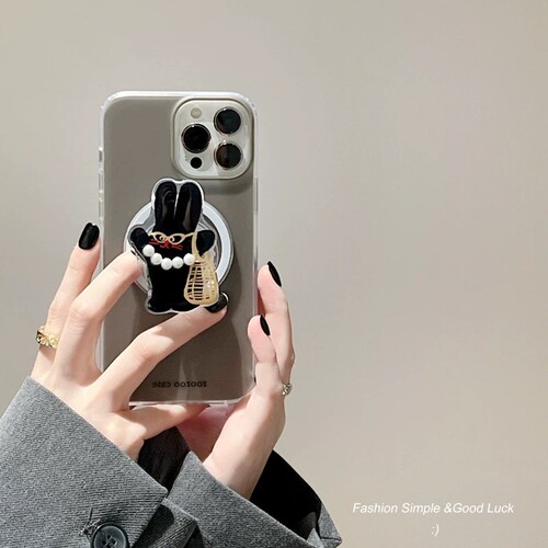 ins磁吸支架适用oppoA3/reno10/4se手机壳findx7/5pro潮酷黑色A56/32/57墨镜兔子个性K11x/97/93s/58软套女款