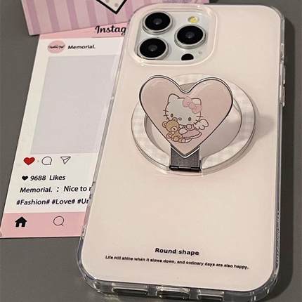 磁吸支架适用oppoA3/reno10/4se手机壳findx7/5pro可爱抱熊天使KT猫纯色A56/32/a57女K11x/97/93s软套8国际版