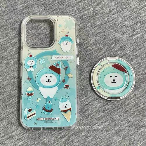 磁吸支架适用华为pocket2折叠屏mateX6手机壳p50三星zflip3/4/5渐变VIVOX甜品v荣耀自嘲熊oppofindn3flip软女