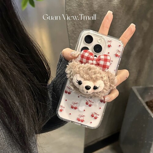 磁吸支架适用oppoA3/reno10/4se手机壳findx7/5pro毛绒雪莉玫公仔A56/32/a57女款保护K11x/97/93s软套8全包边