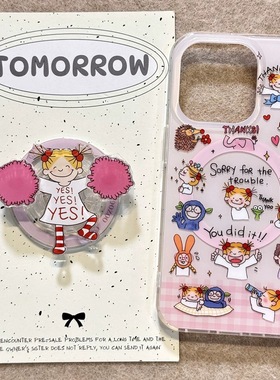 磁吸转转支架适用vivoX100/X30/60/x70/y78手机壳X90啦啦队COCO酱y76s趣味S18e/X200/15PRO女款Y33e/mini软套