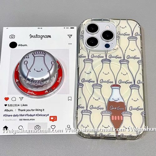 磁吸支架适用oneplus11/2一加12手机壳ace竞速版1+ACE5V创意个性饮料瓶盖8t/10/9女款7TPRO/9RT/6t软套13趣味