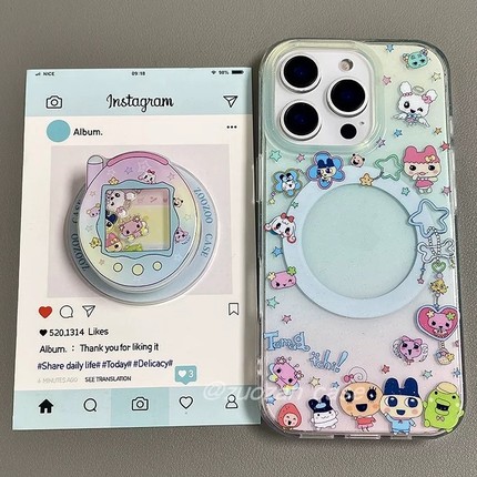 磁吸支架适用oppoA3/reno10/4se手机壳findx7/5pro蓝括麻歌子可爱摇摇乐A56/32/a57女K11x/97/93s软套8全包边