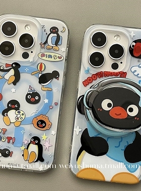 磁吸支架适用oneplus11/2一加12手机壳ace竞速版1+ACE5V耳机玩耍企鹅呆萌8t/10/9女7TPRO/9RT/6t软套13至尊版