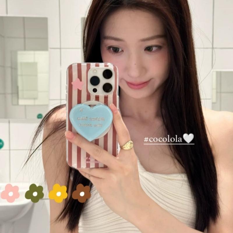 磁吸支架适用oneplus11一加12手机壳ace竞速版1+ACE5V韩系小众棕色条纹爱心8t/10/9女7TPRO/9RT/6t软NordCE13