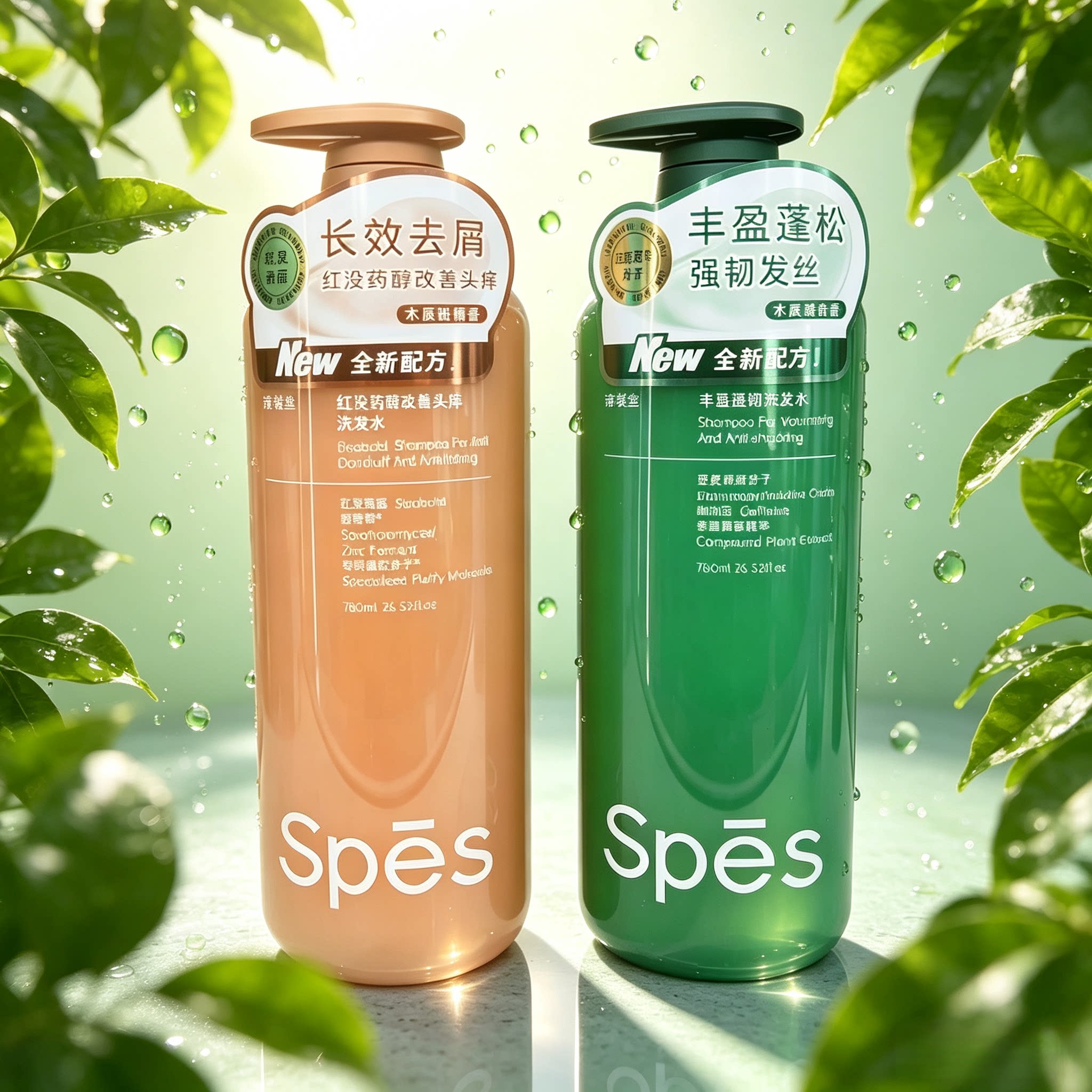 Spes诗裴丝洗发水780ml红没药醇去屑止痒丰盈强韧蓬松发丝家庭装