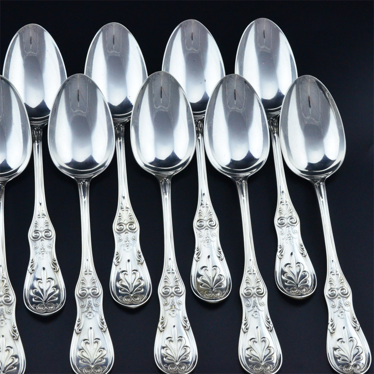 TIFFANY纯银餐具 蒂凡尼纯银浅汤勺/大餐勺一把 1870年Saratoga款