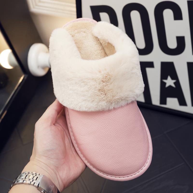 秋冬季毛毛棉拖鞋女家居室内情侣防水防滑保暖家用居家拖鞋1019u