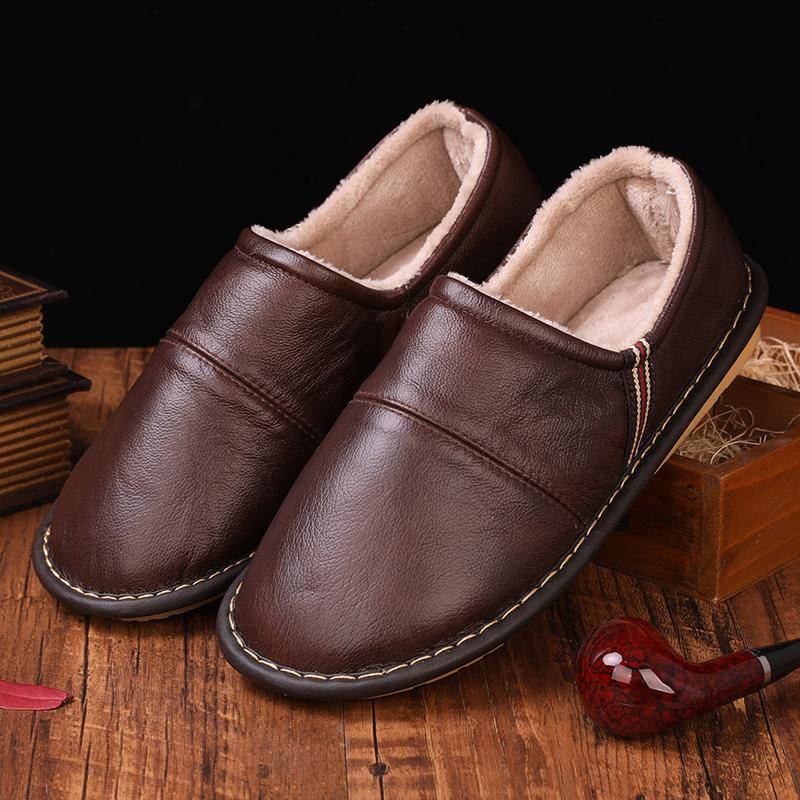 秋冬居家棉拖鞋男女保暖情侣室内防滑底居家棉鞋包跟底1020u