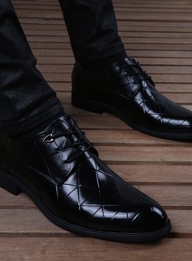 男士皮鞋春秋款皮鞋男商务正装男鞋春季透气年新款潮英0808z