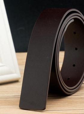 皮带男士2025新款不带头无头条带身平滑扣板扣腰带内穿3.3.30902h