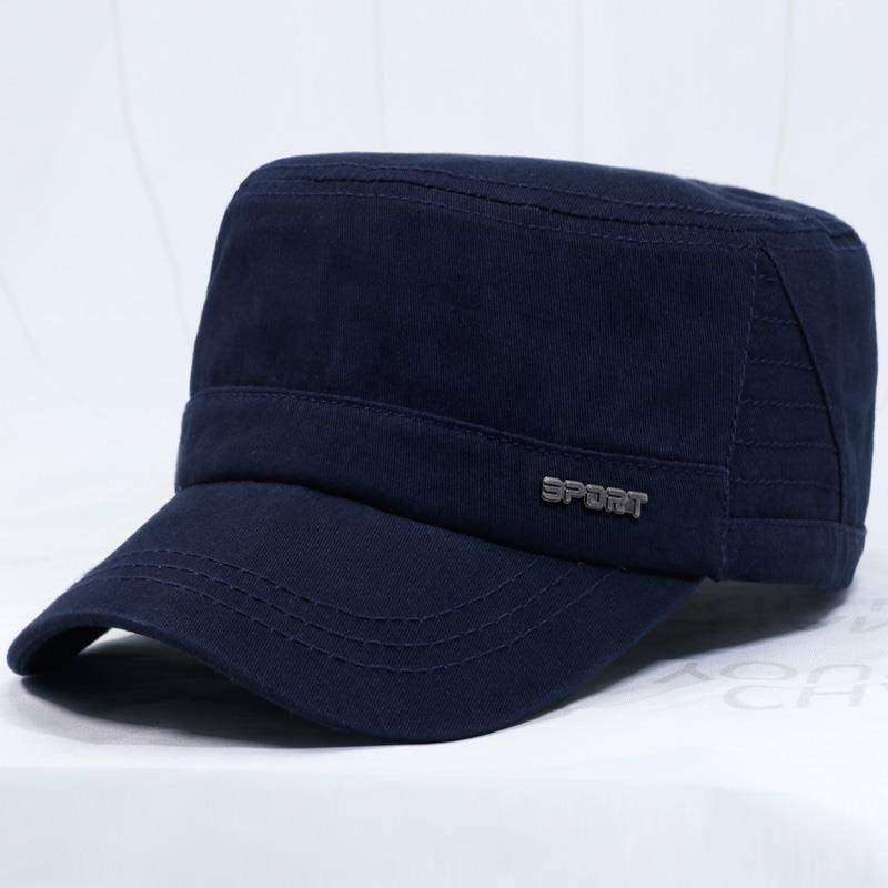 帽子男士秋冬天爷爷帽爸爸布帽户外遮阳鸭舌帽短檐薄款平顶1216e