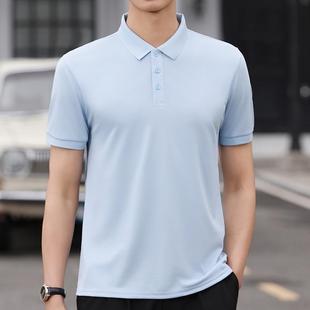 宽松Polo衬衫 纯色大码 夏季 男士 翻领0708r 衬衣质透气简约短袖 工装
