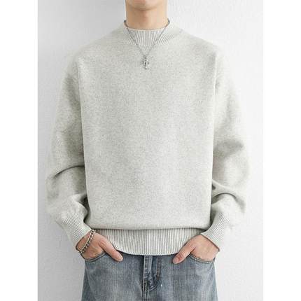 2025秋冬季新款男士毛衣针织衫加厚保暖高级感毛线衣打底衫1215u