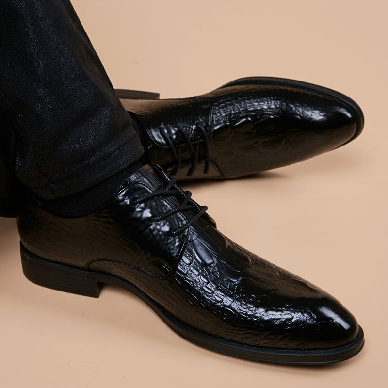 新款春季鳄鱼纹尖头皮鞋男韩版正装潮流英伦内增高鞋皮男鞋1108,流行男鞋,正装皮鞋,淘宝优惠券,粉丝福利购,淘宝优惠卷