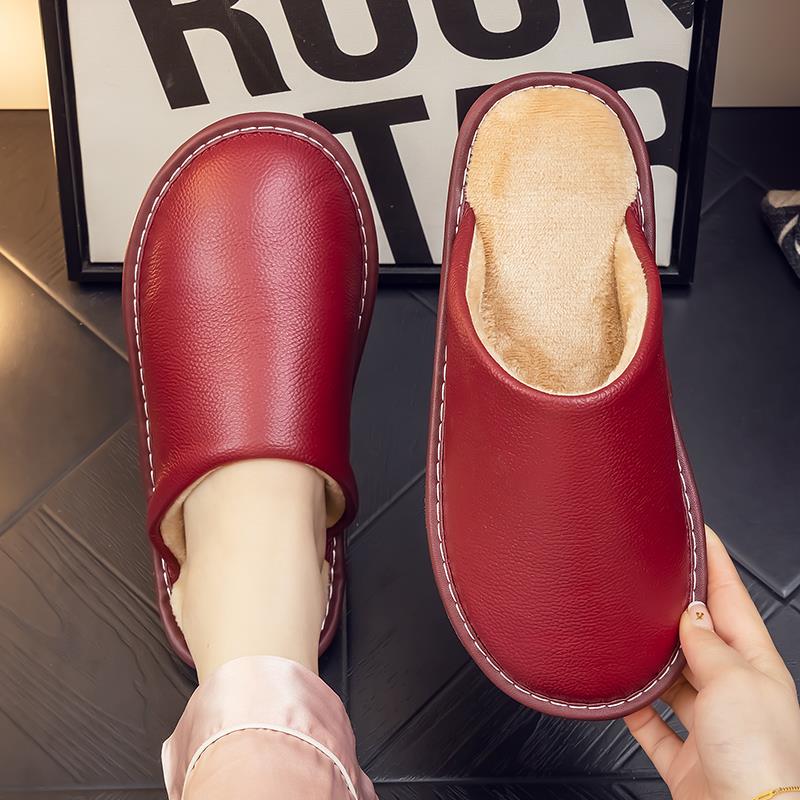 秋冬拖鞋季男女士家居家用室内防滑保暖面棉拖鞋防水天1020u