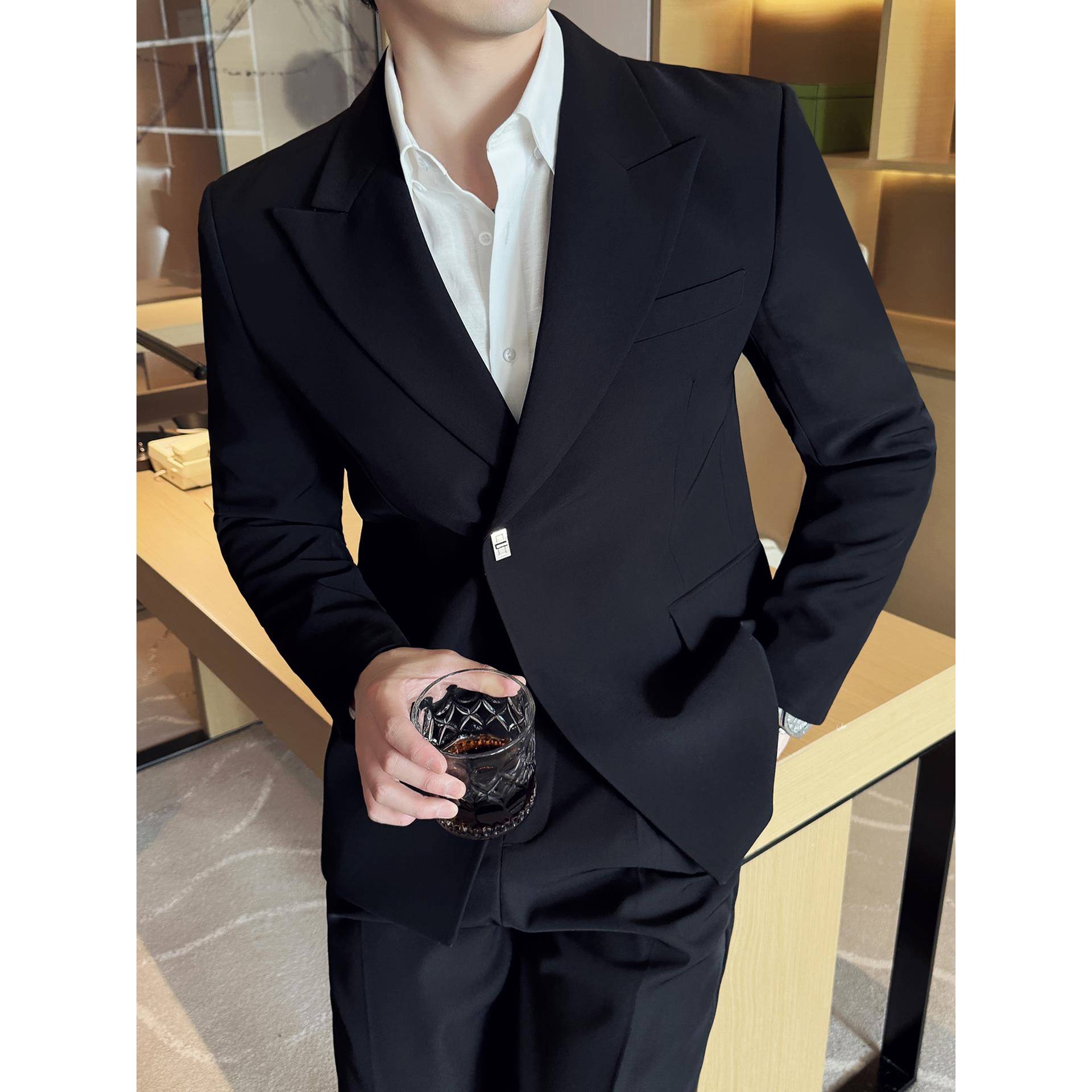 西装男套装结婚订婚2025新款秋冬商务休闲正装高级感男士外1115h