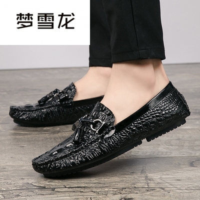 梦雪龙办公室驾车英伦风豆豆鞋