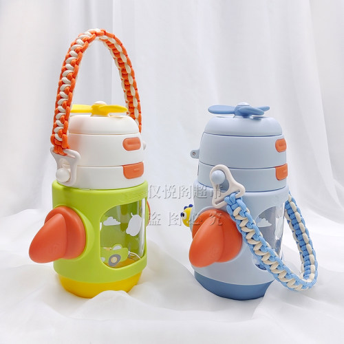 babycare儿童水杯交通玩具手提绳