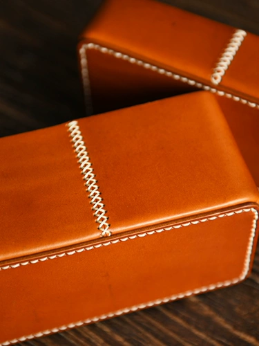 Кожаная коробка для хранения ручной работы, четки из круглых бусин, качественная коробочка для хранения, из натуральной кожи