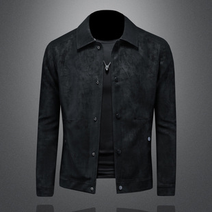 ggvv胖胖哥大码男装国际高端品牌高端男士翻领潮流时尚韩版身外套