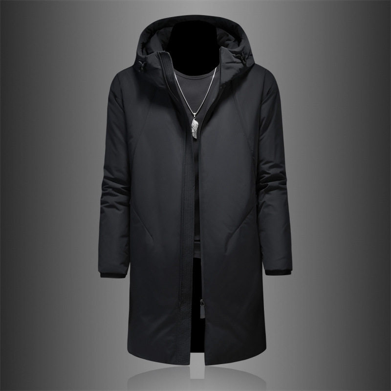 京东bsija男装官方正品牌七彩马冬季中长款羽绒服男士连帽潮流时