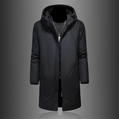 京东bsija男装官方正品牌七彩马冬季中长款羽绒服男士连帽潮流时