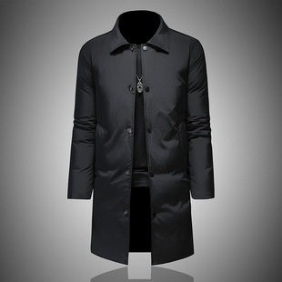 官方ira七彩马2025男装正品牌中长款白鸭绒男士羽绒服潮保暖外套