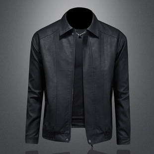 男装ggvv正品牌简木2025新款潮流时尚休闲外套韩版修身机车皮夹克