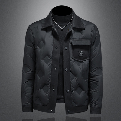 京东品牌潮流前线男装官方正品牌小魔鱼欧货冬季保暖羽绒服男外套