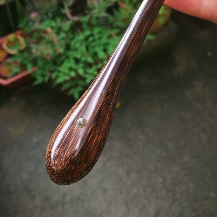 95寸茄头棕竹全芯折扇手工竹扇骨宣纸苏工扇面名家吴阳文玩扇子