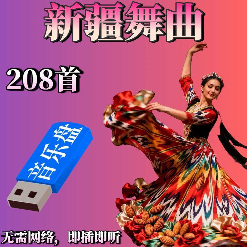 新疆散跳对跳广场舞曲动感音乐U盘音响收音机等可用标准高音质MP3