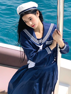 【现货】山暮夏原创jk制服白三本绀色基础款水手服校供感日剧感女
