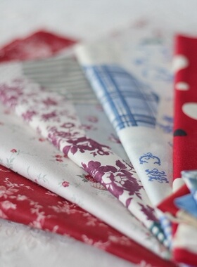 日本进口yuwa纯棉印花面料 小关铃子售完无补系列八分之一码