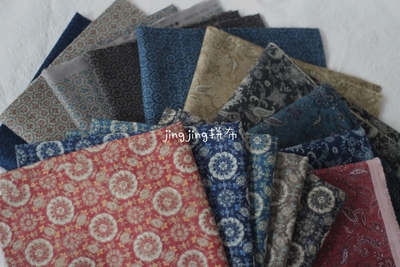日本进口纯棉印花古布Ethnic Jawacloth 15色名族风拼布布料