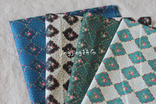 【绝版珍藏】日本进口yuwa冈本洋子复古玫瑰系列纯棉拼布娃衣面料