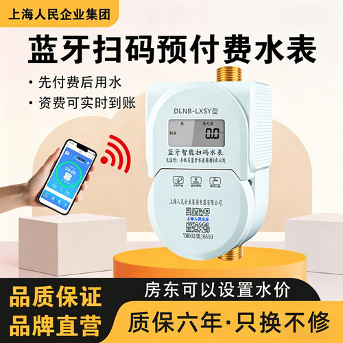 上海人民预付费蓝牙4G水表
