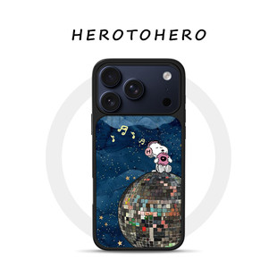 迪斯科史努比适用苹果小米手机壳17promax磁吸iPhone16新款15小众高级14艺术复古13男生12不撞款手机壳超好看