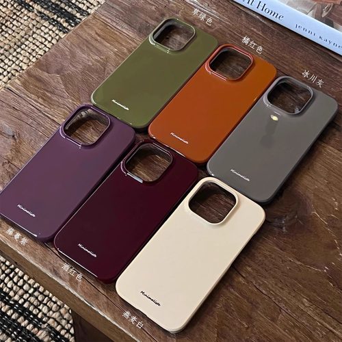 iPhone16promax简约纯色手机壳