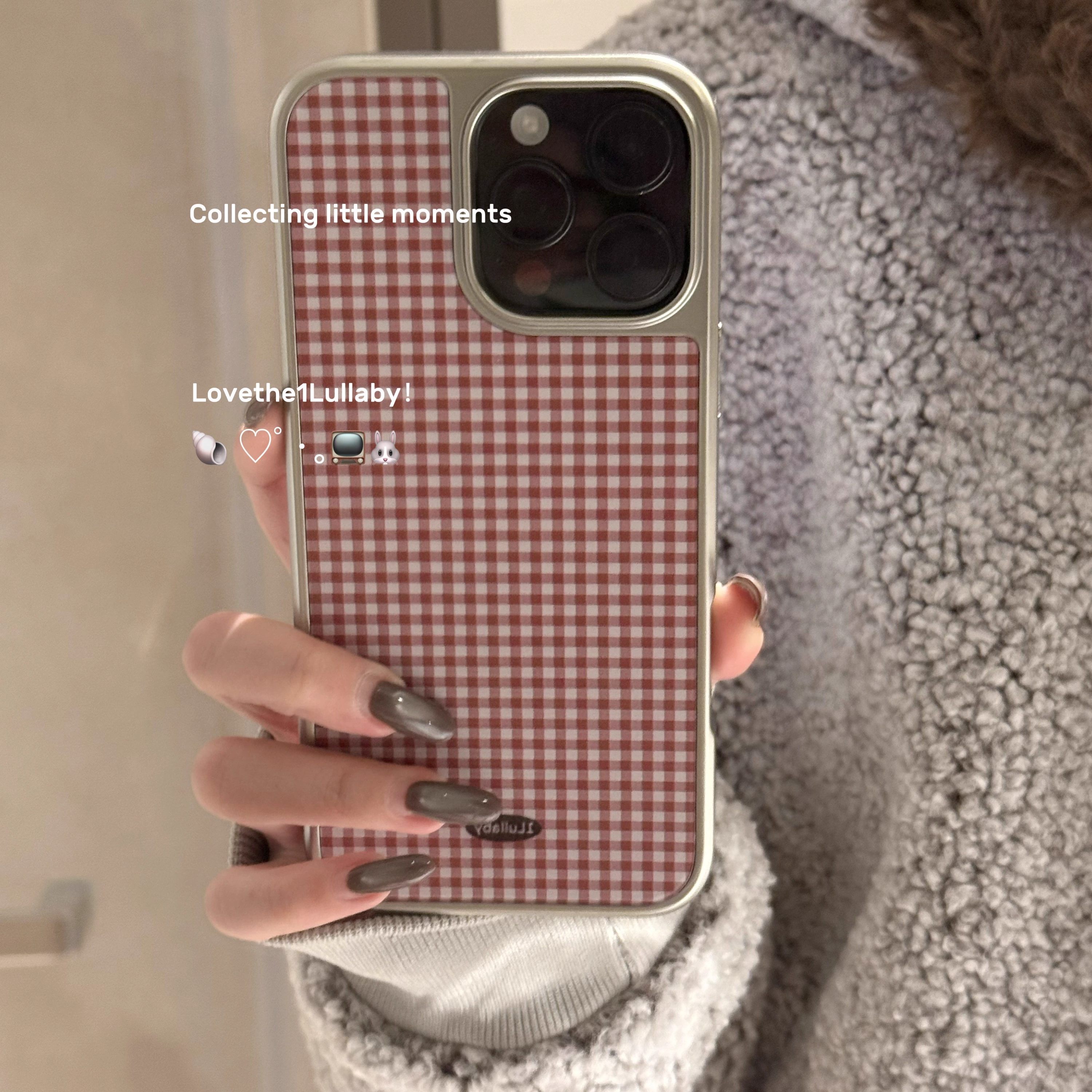 复古格纹奇奇蒂蒂秋冬心愿秋冬新款ins手机壳适用苹果iPhone17promax小米17promax软边16防摔15原创14保护套