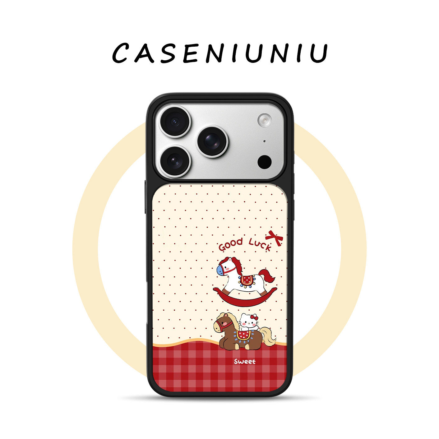 波点小马凯蒂猫kitty适用苹果华为小米手机壳磁吸iPhone17promax新款16可爱卡通15韩系ins14趣味13马年手机壳