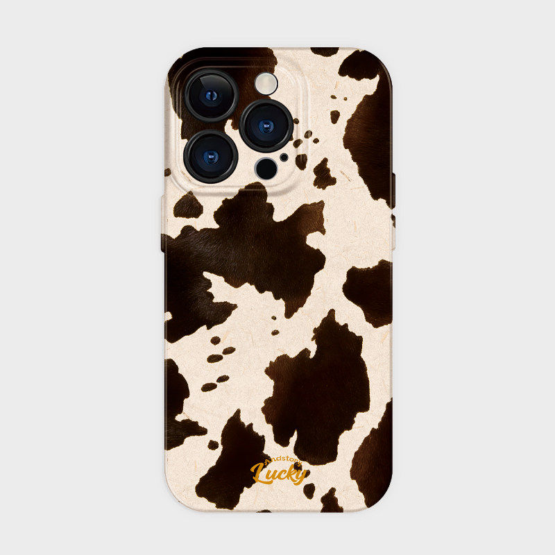 奶牛纹~适用iPhone16系列苹果17promax手机壳保护外壳15独特个性创意14高级感华为mate80+小众13艺术软壳全包