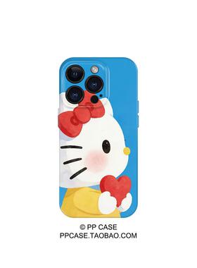 卡通爱心凯蒂猫 适用苹果17手机壳菲林二合一nova13华为p80mate70小米15可爱opporen14vivo荣耀300iPhone16套